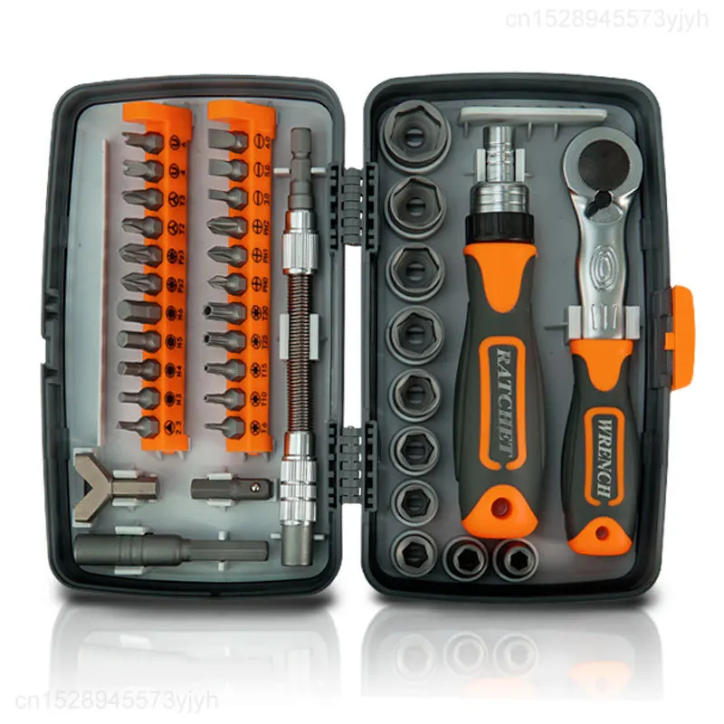 Imagem -02 - Xiaomi 38 em Labor-saving Catraca Chave de Fenda Multiuso Conjunto Chave de Soquete Chave de Fenda Bit Combinação Ferramenta de Reparo Doméstico
