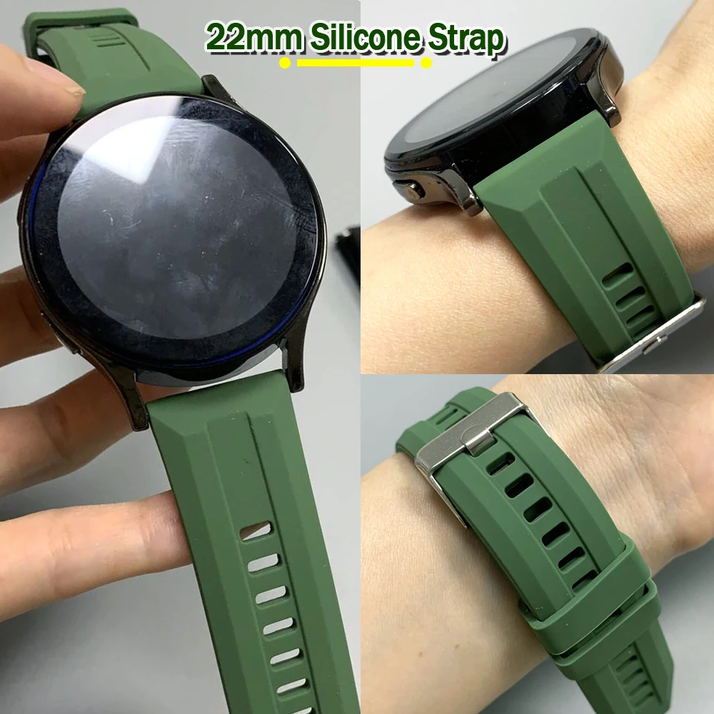 

Сменный браслет 22 мм для Huami AMAZFIT BALANCE 2 BIP 6 5 GTR 4 3 Cheetah Pro, ремешок для Samsung Galaxy Watch3 45 мм, силиконовый ремешок