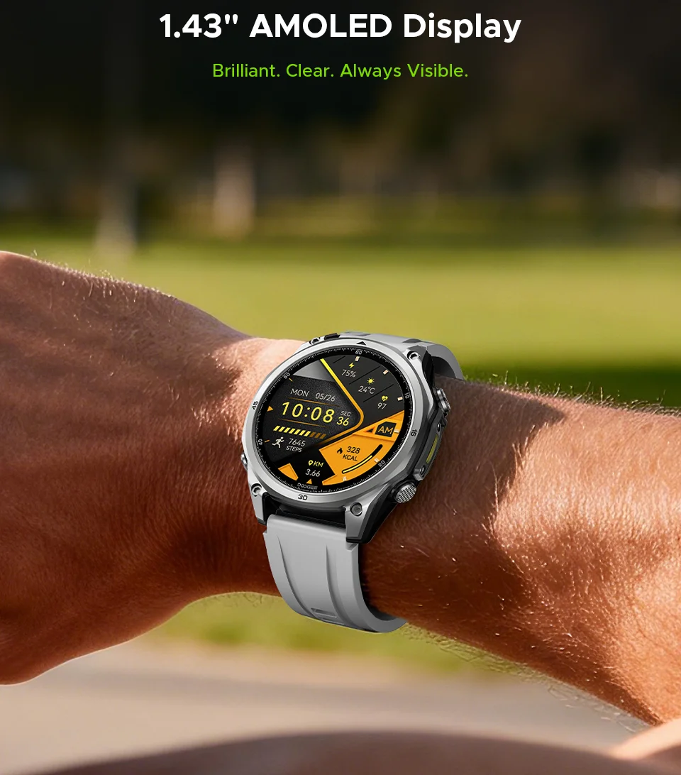 DOOGEE ANYWISE W1 Lite Smartwatch 5ATM Wasserdicht 1,43'' Bildschirm 178 Sportmodi 24-Stunden-Gesundheitsüberwachung Erinnerungsfunktion – Detail 9