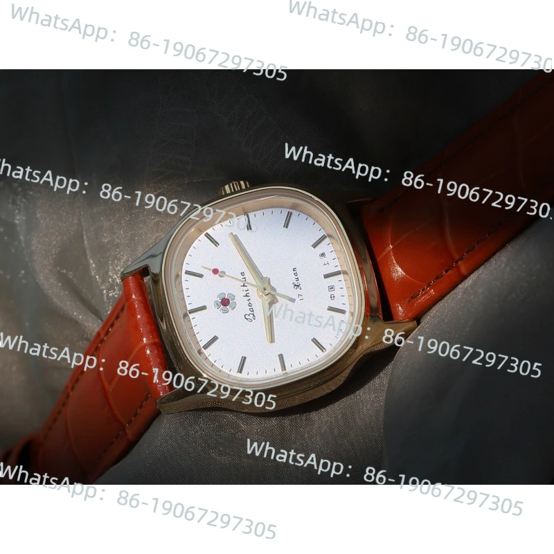 

Osmanthus Brand Shanghai Gem Flower Square Gold Women's Domestic Manual Mechanical Watch