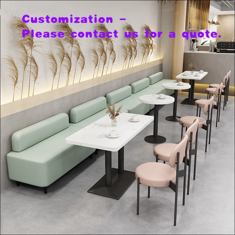 custom.Modern Leisure Sofa Table Chair Combination Simple Restaurant and Coffee Shop Light Luxury Tea Restaurant Booth