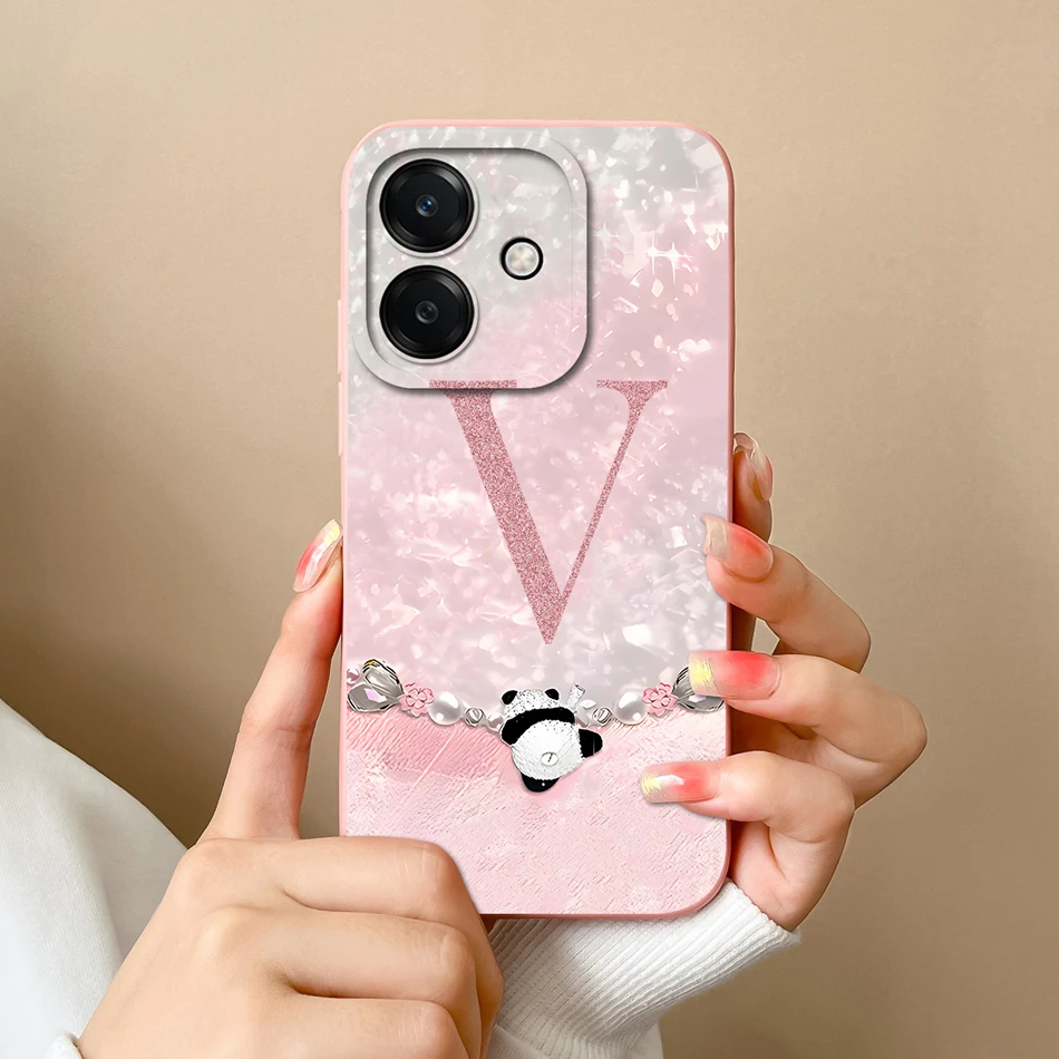 For Oppo A40 A40m Case For Oppo A60 4G 5G Cute Panda Letters Soft Back Cover For Oppo A 40 OppoA40 Oppo A 60 OppoA60 Phone Shell