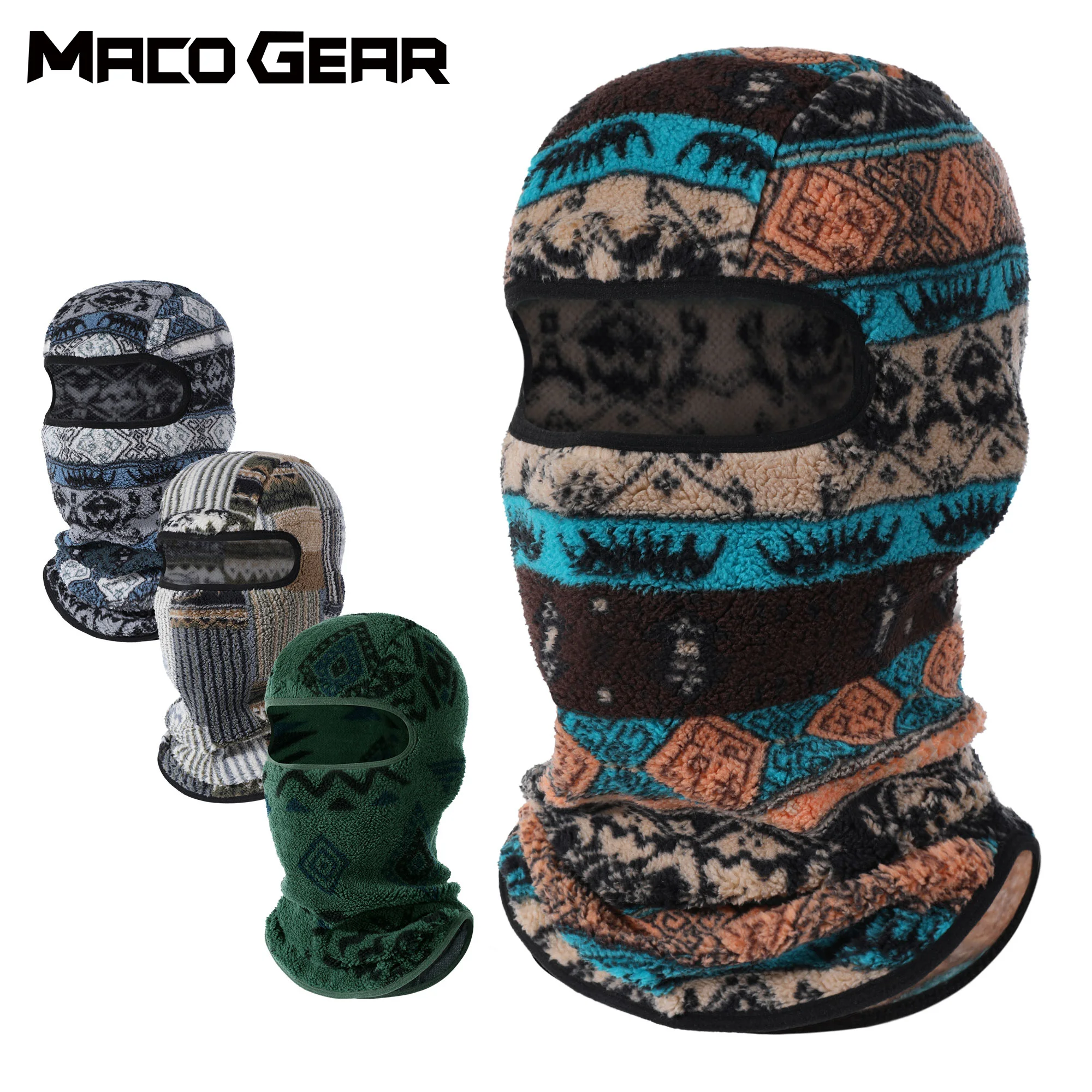 Winter Ski Balaclava Fleece Thermal Face Cover Wind Resistant Neck Warmer Hood Cap Men Women Snowboard Cycling Hiking Running