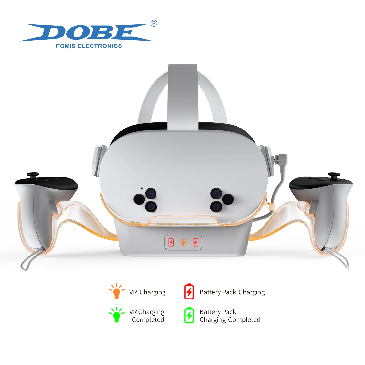 

DOBE Dual Quick Charging Function Dock TY-3867 for VR Q2/Q3/Q3S with Charging Indicator Light&Removable Crystal Holder