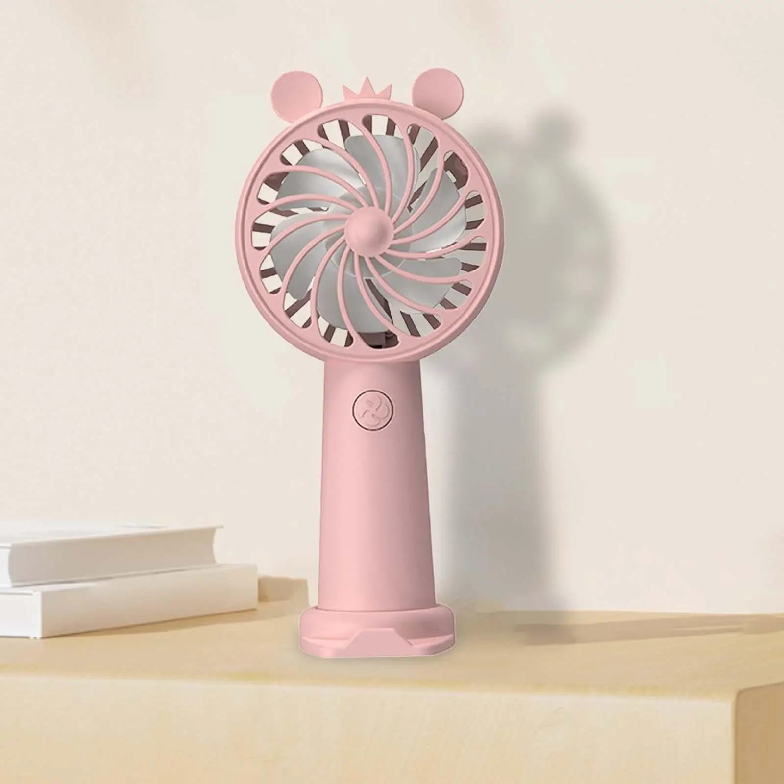 2xPersonal Fan with Phone Stand USB Rechargeable Table Cooling Fan for