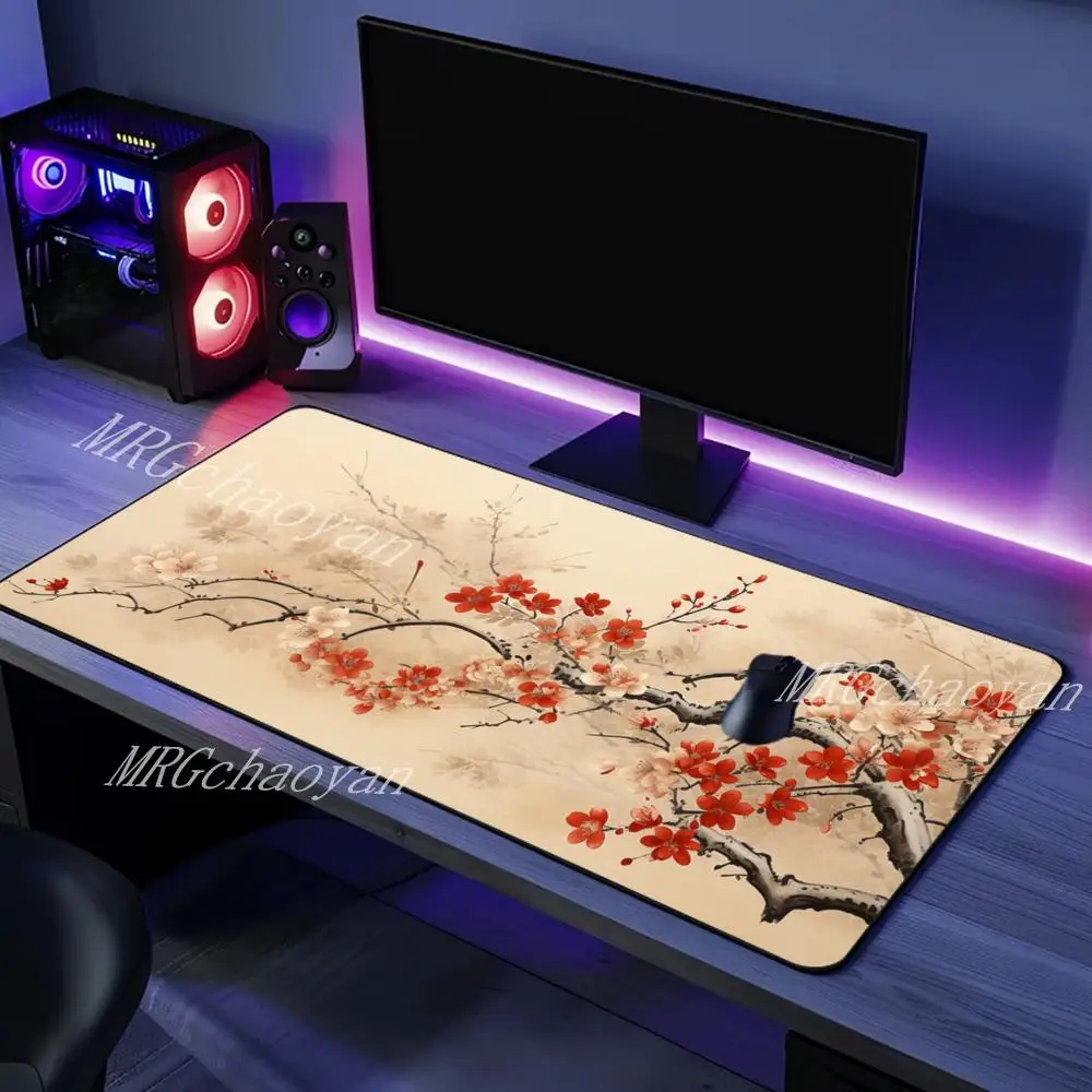 

Cherry Blossom Mouse Pad Sakura Japanese Gaming Home Mousepad XXL Keyboard Mat Office Carpet Laptop Mice Pad Desk Accessory