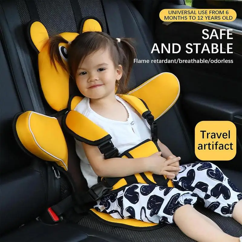 Child Safety Seat Booster for 6 Months To 12 Years Old Breathable Chairs Mats Baby Car Seat Cushion Adjustable Stroller Seat Pad