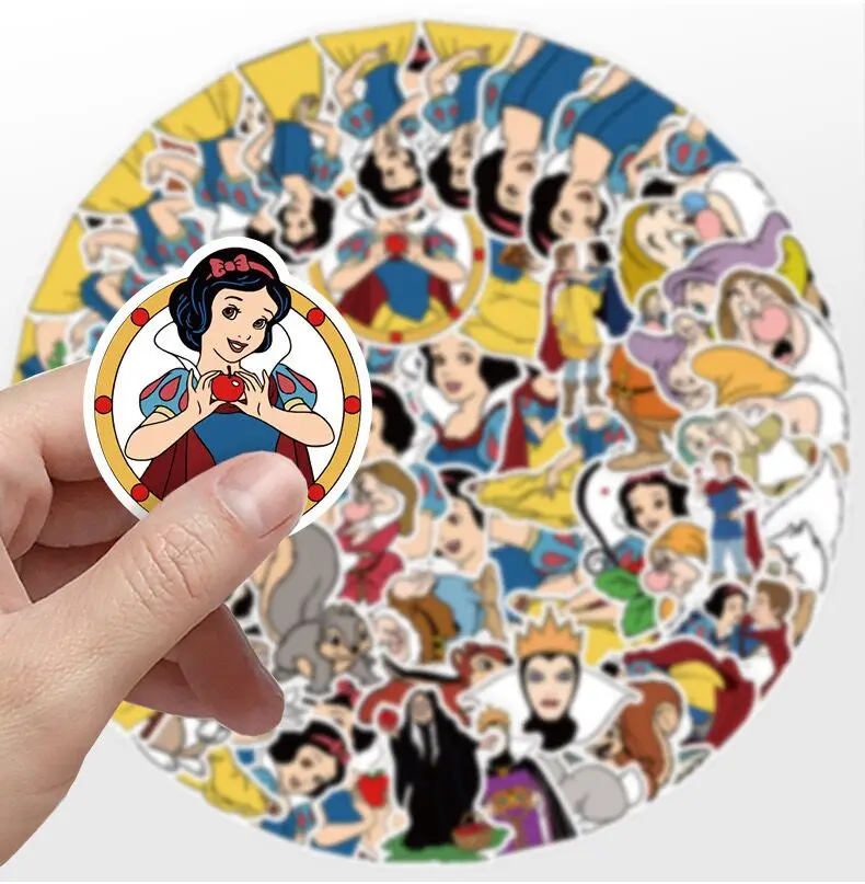 10/50 Stuks Disney Cartoon Sneeuwwitte Prinses Stickers Film Anime Stickers Skateboard Gitaar Laptop Telefoon Schattige Kawaii Sticker Speelgoed