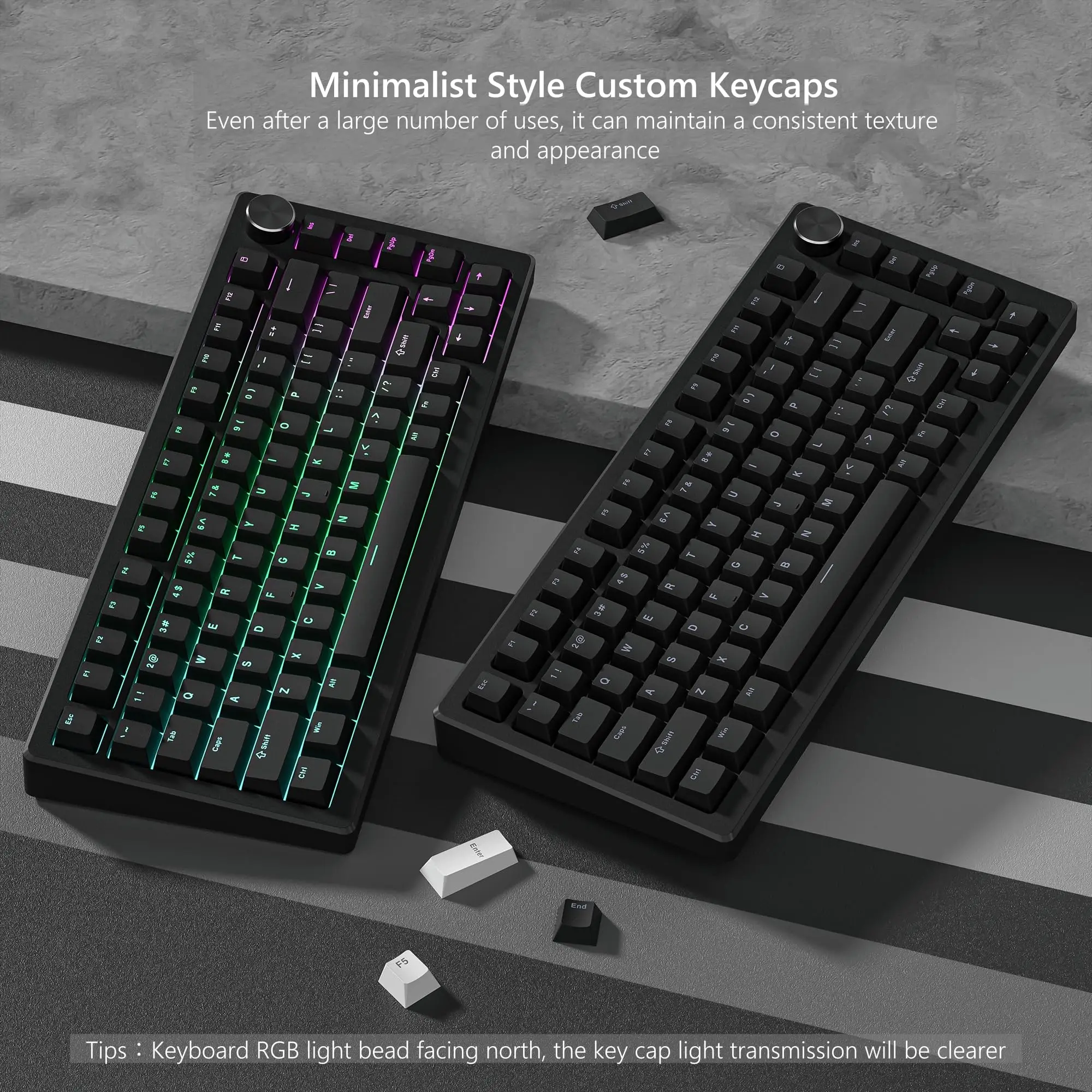 BOW Double Shot PBT Keycaps Profil OEM Shine Through RGB Podświetlane klawisze do mechanicznej klawiatury dla graczy Cherry Gateron MX Switch