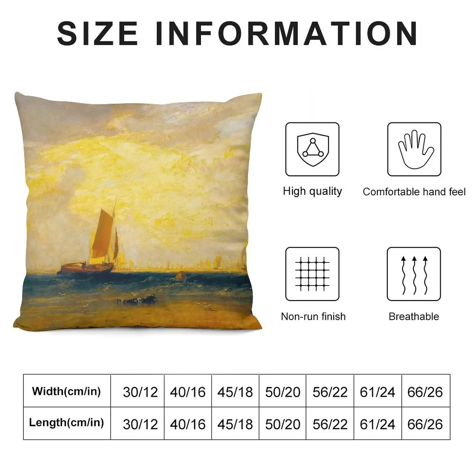 HD Fishing upon the Blythe by Joseph Mallord William Turner Throw Pillow Luxury Cushion Cover Cushions For Sofa pillow