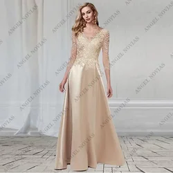 Customized Champagne Mother of the Bride Dresses Robes Invitee Mariage vestidos de fiesta elegantes 2024 Wedding Party Dresses