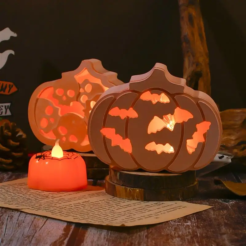 

Halloween Hollowed-Out Pumpkin Plaster Resin Mold Light Silicone Mold For DIY Crafts Party Decoration Home Ornaments Molds