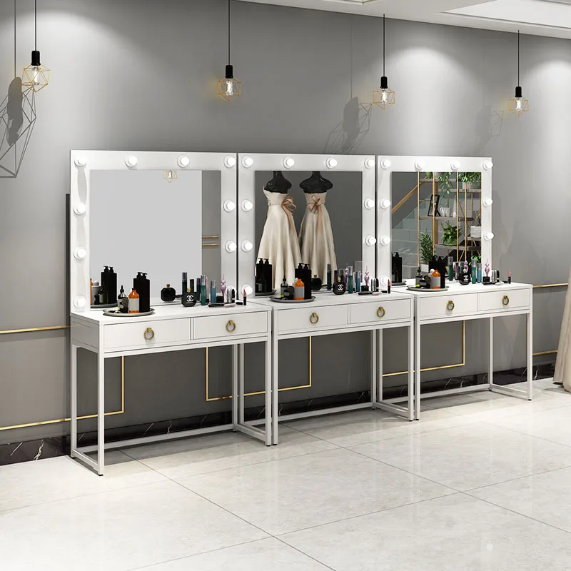 

Special for the makeup table of the studio, with lights, makeup wedding shop, dressing table, professional makeup artist,