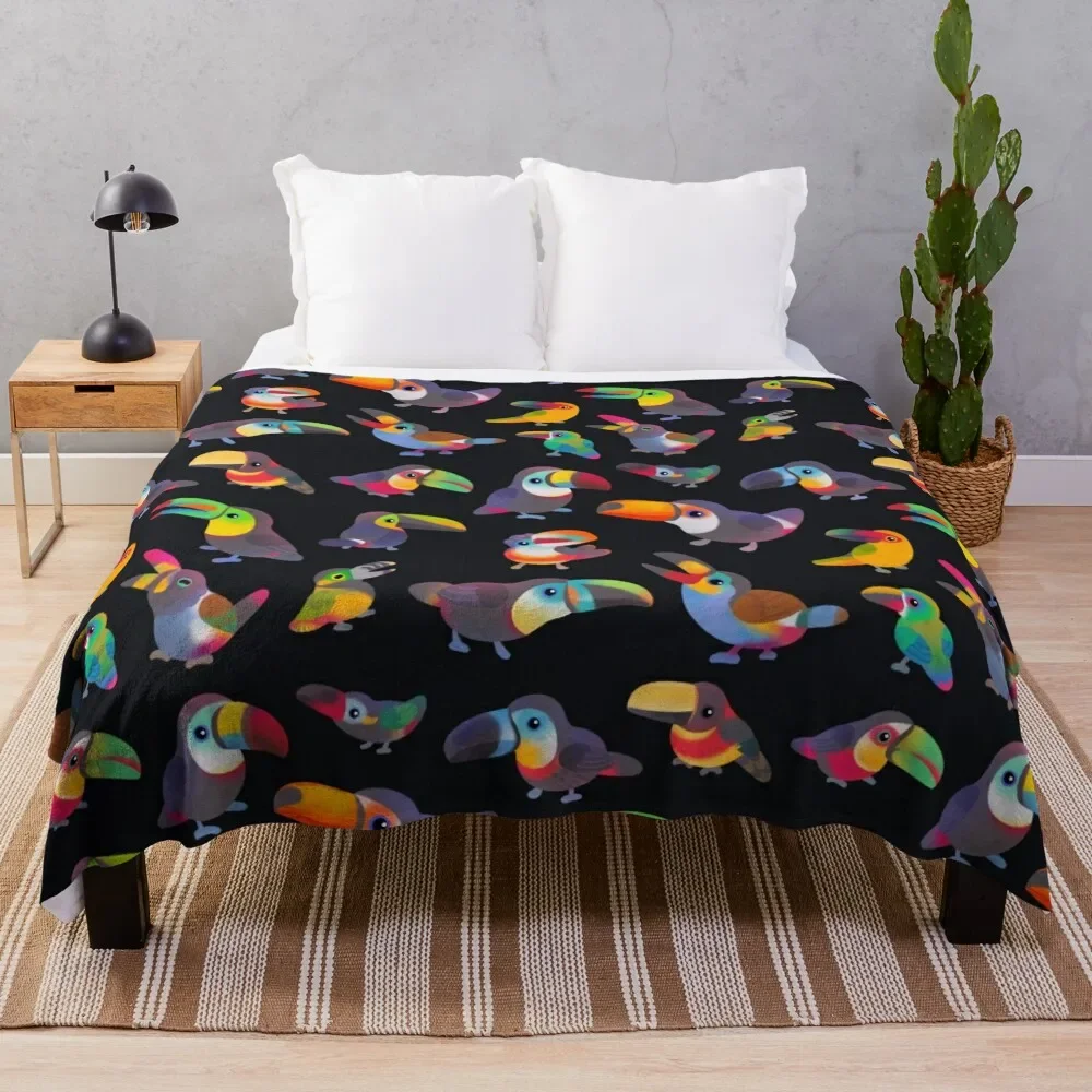 Toucan Throw Blanket Plaid on the sofa Bed covers Extra Large Throw Luxury Designer Blankets