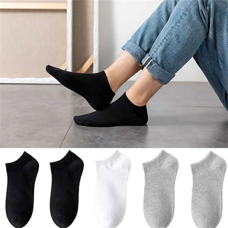 10/20/50/100 Pairs White Socks For Women Men Non-slip No-show Ankle Socks Casual Breathable Socks Invisible Low Cut Socks