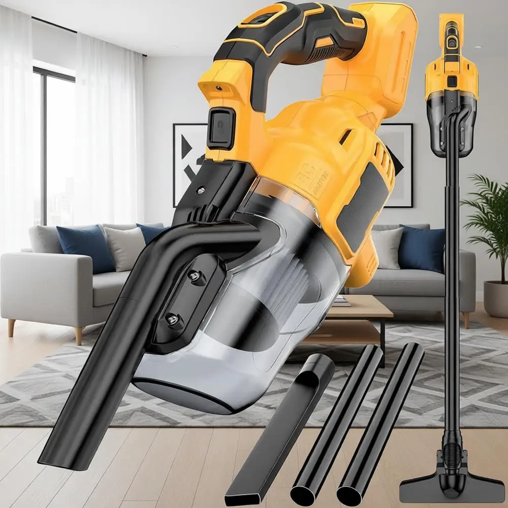 

20V Battery, Handheld Electric Vacuum with Powerful Suction, 5 in 1 Hand Vacuum with 2 HEPA Filters for Floor, Carpet, Car (Batt