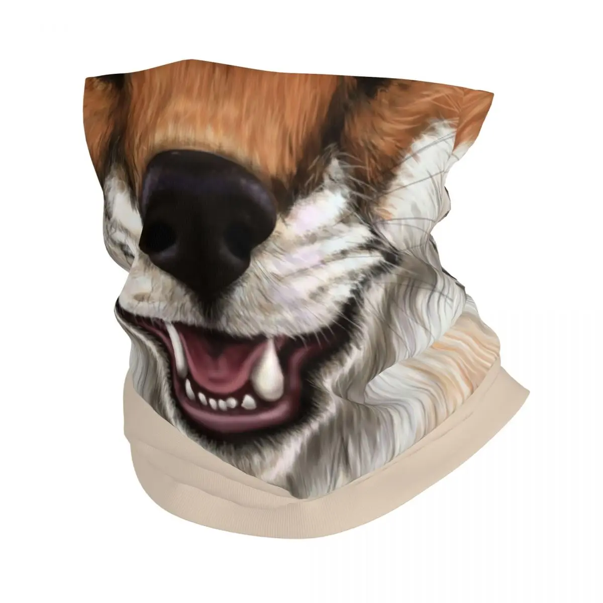 Up Close Fox usta chustka na szyję maska z nadrukiem szalik wielofunkcyjne nakrycia głowy jazda unisex dla dorosłych oddychająca