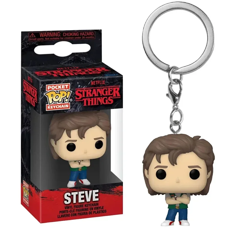 2 قطعة المفاتيح غريب Funko البوب أحد عشر ديموجورجون داستن بارب ستيف روبن شيء المفاتيح لعبة الفينيل نموذج لجسم لعبة طفل