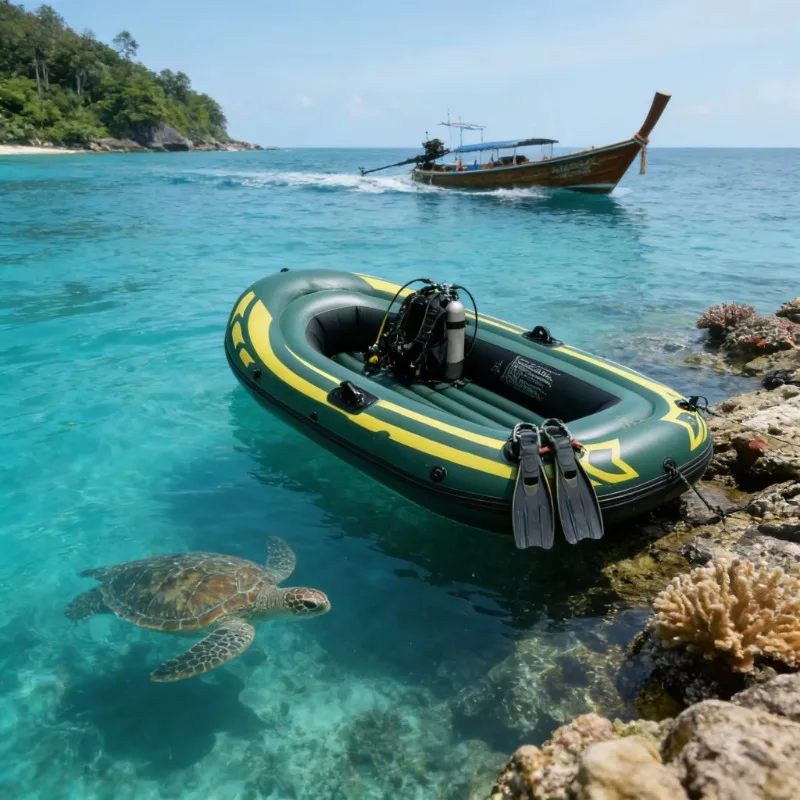Wholesale inflatable pontoon boat, stable inflatable fishing boat for fishing and recreational rafting