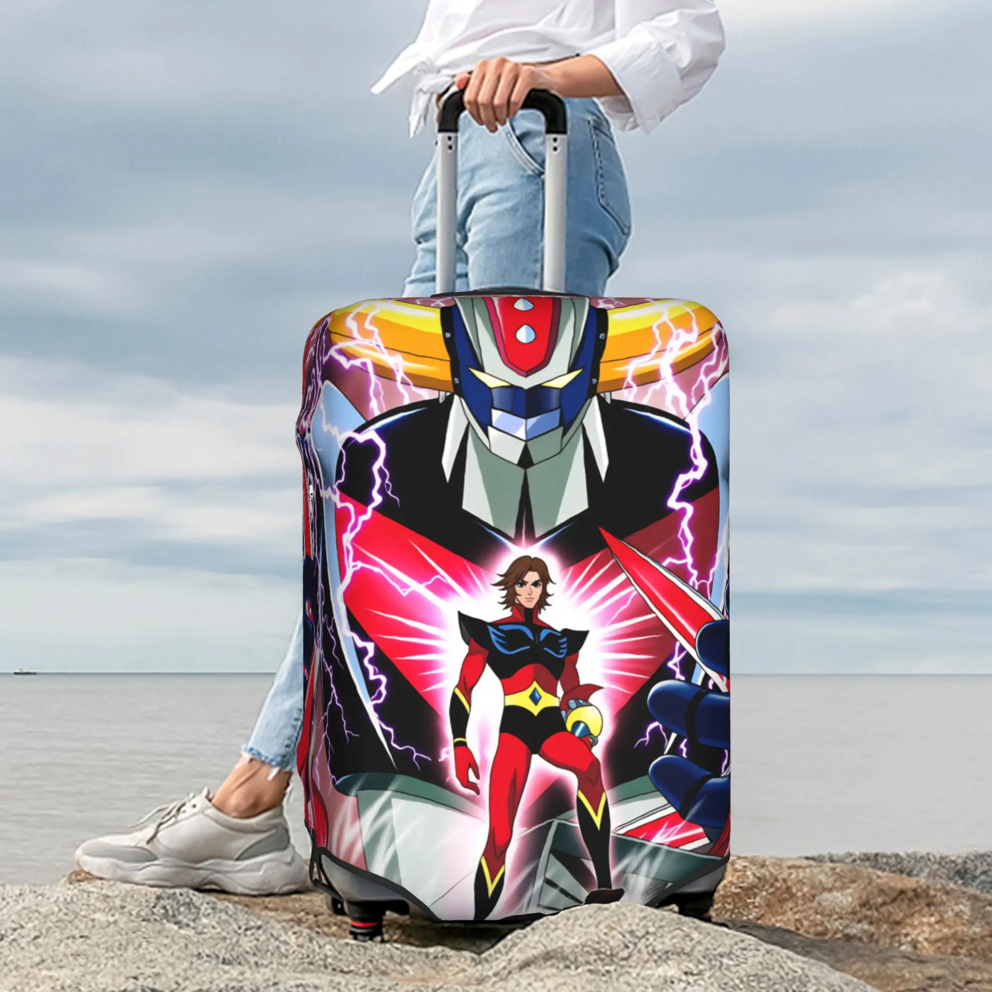 GoldrakeU GrendizerU  Luggage Cover Elastic  Travel Suitcase Protective Covers Fits 18-32 Inch