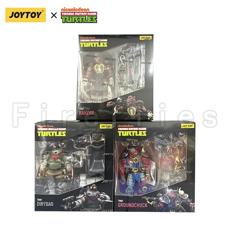 Figurka JOYTOY 1/18 Żółwie Ninja - Dirtbag Groundchuck Rahzar Anime