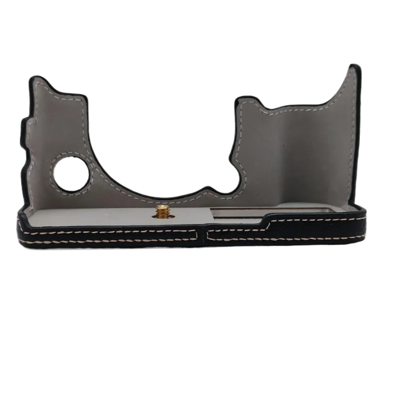 Bolsa protetora de meia capa de couro PU para câmera compatível com Fuji XT5