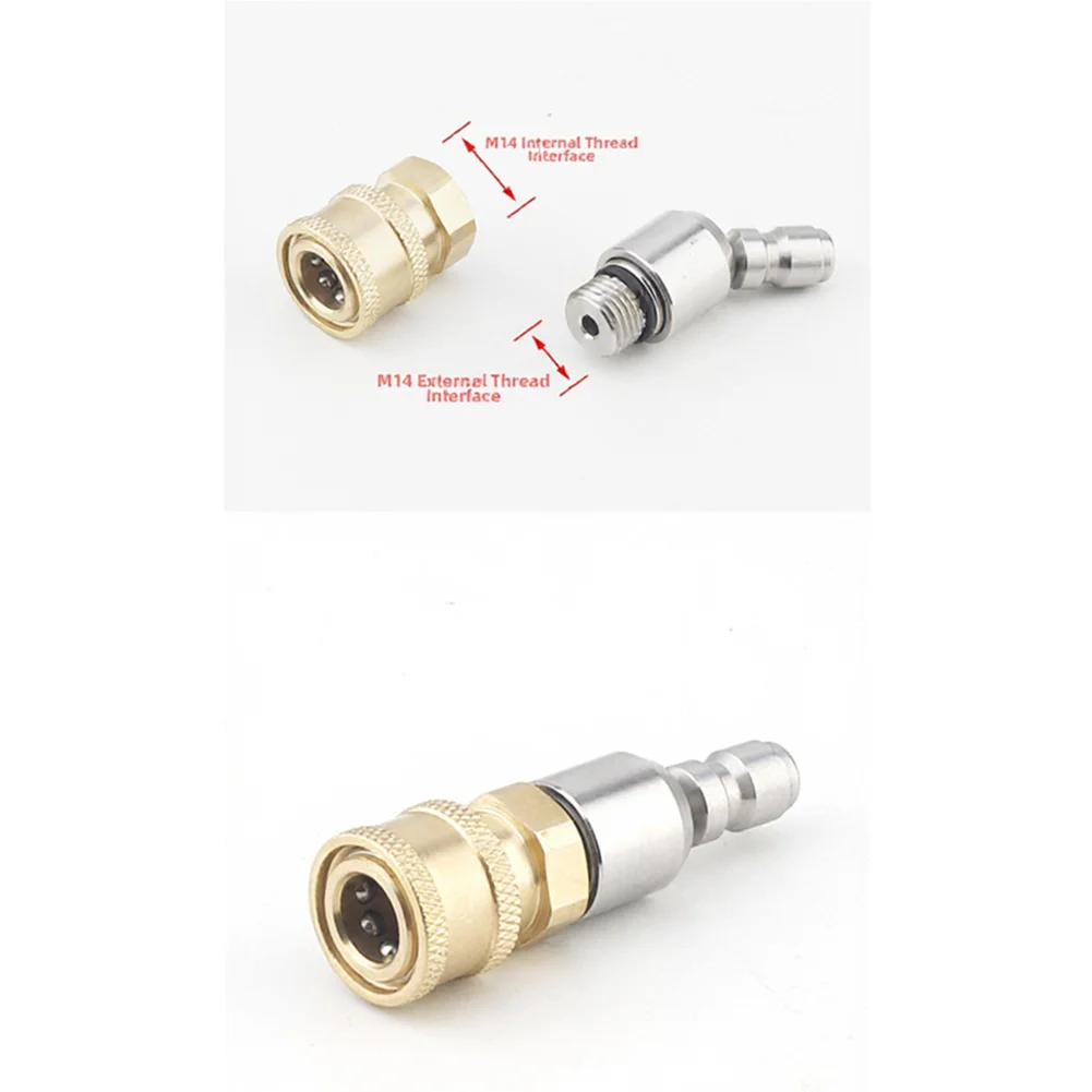 Stainless Steel Car Wash Nozzle with 360 Degree Rotating Swivel Quick Connect Fitting for High-Pressure Washer Hose Use