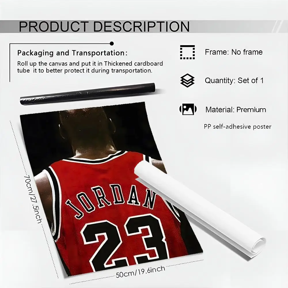 Michael Jordan Basketball Player Poster High Quality Wall Art for Home Bedroom Living Hallway Perfect Gift view 5