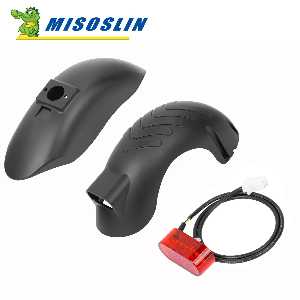 Kickscooter Front Rear Fender for Speedway / Rockway / Dual Crossover Electric Scooter Rear Mudguard Brake Taillight Lamp Parts