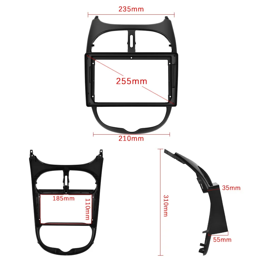 Nawigacja multimedialna Android 14 Bezprzewodowy ekran stereo Carplay Radio samochodowe dla Peugeot 206 1998-2012