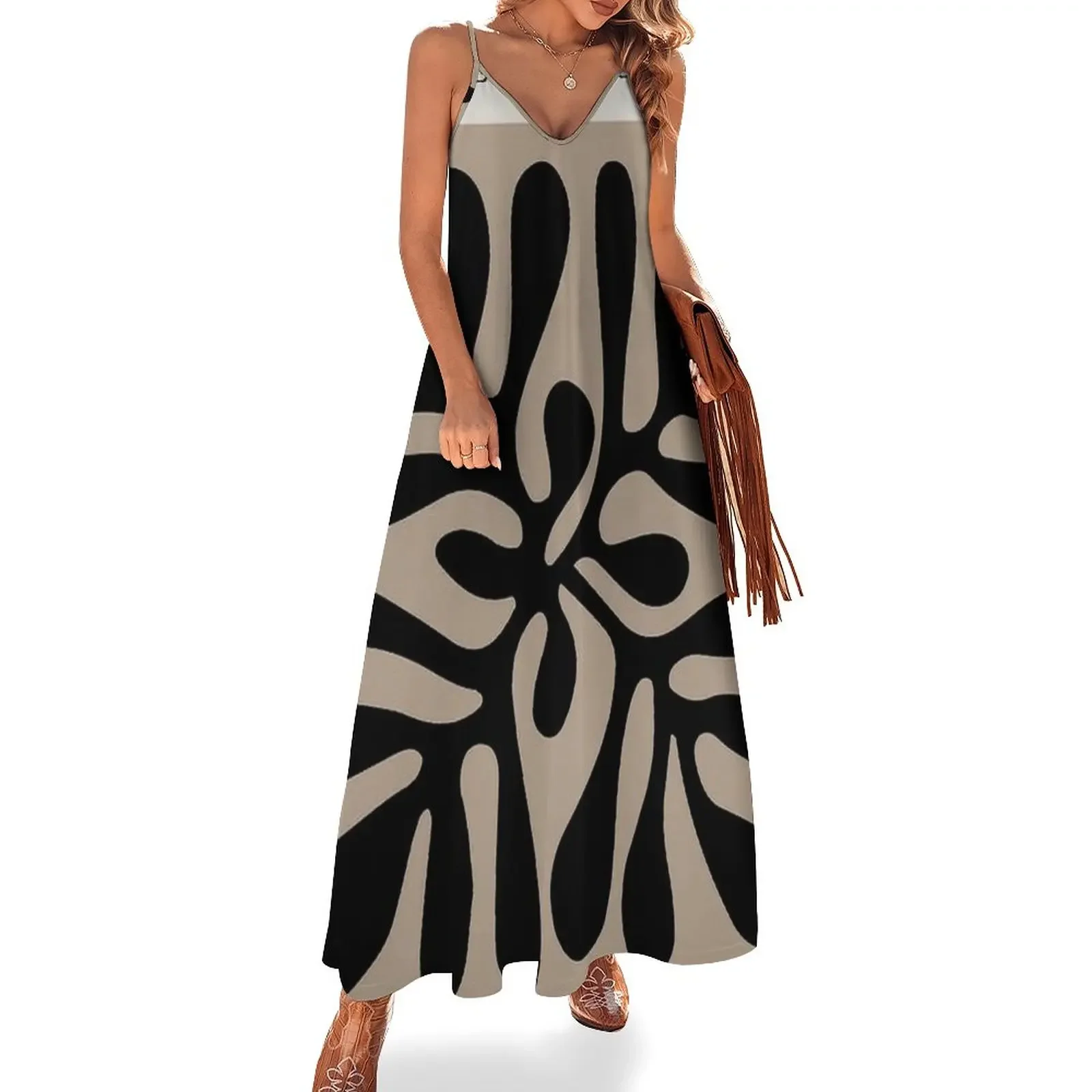 MATISSE : Papiers Decoupes Aix En Прованс, художественный принт, платье без рукавов, роскошные женские платья