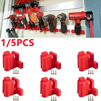 1/5pcs Wall Mount Machine Milwaukee M12 12V Battery Electric Tool Holder Bracket Fixing Devices Fit Storage Rack Power Tools