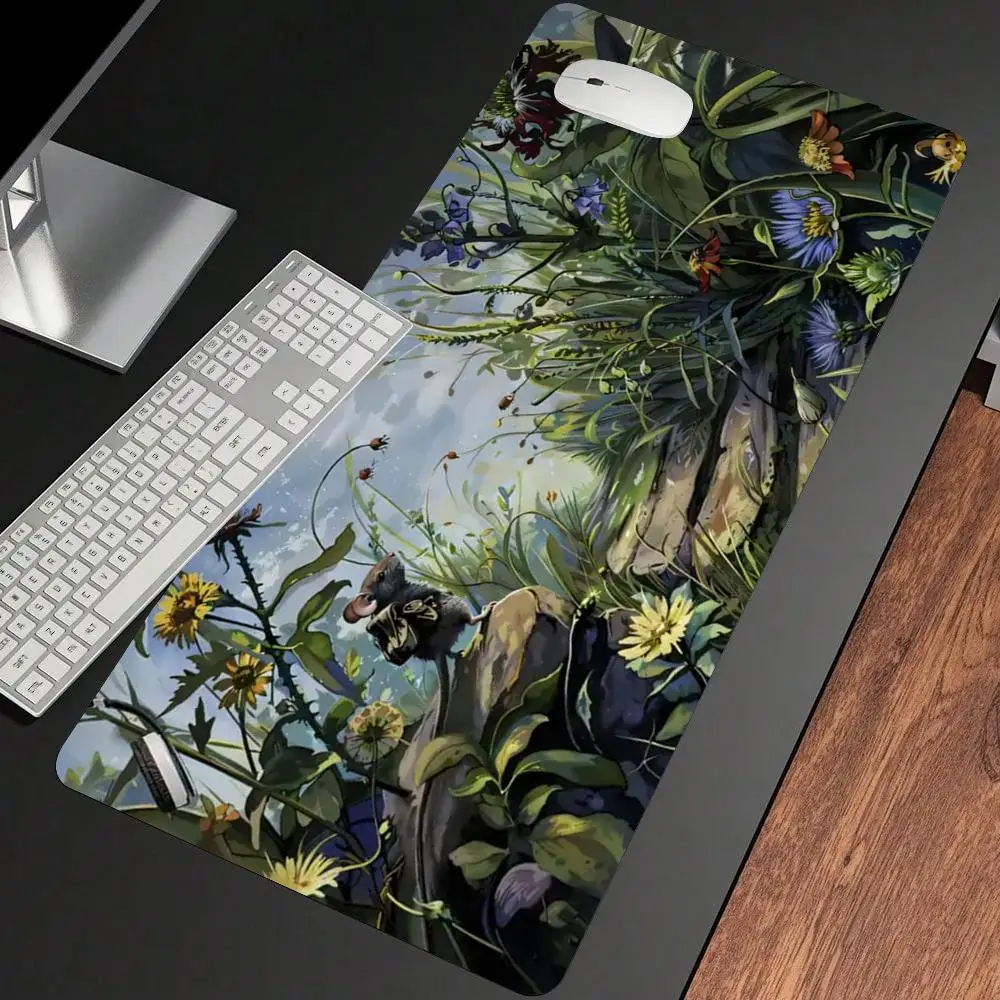 Bloomburrow Plain Game Mat TCG Large Mouse Pad Ultra Smooth Keyboard Pad Table Pad with Sealed Edge Anti-Slip Waterproof