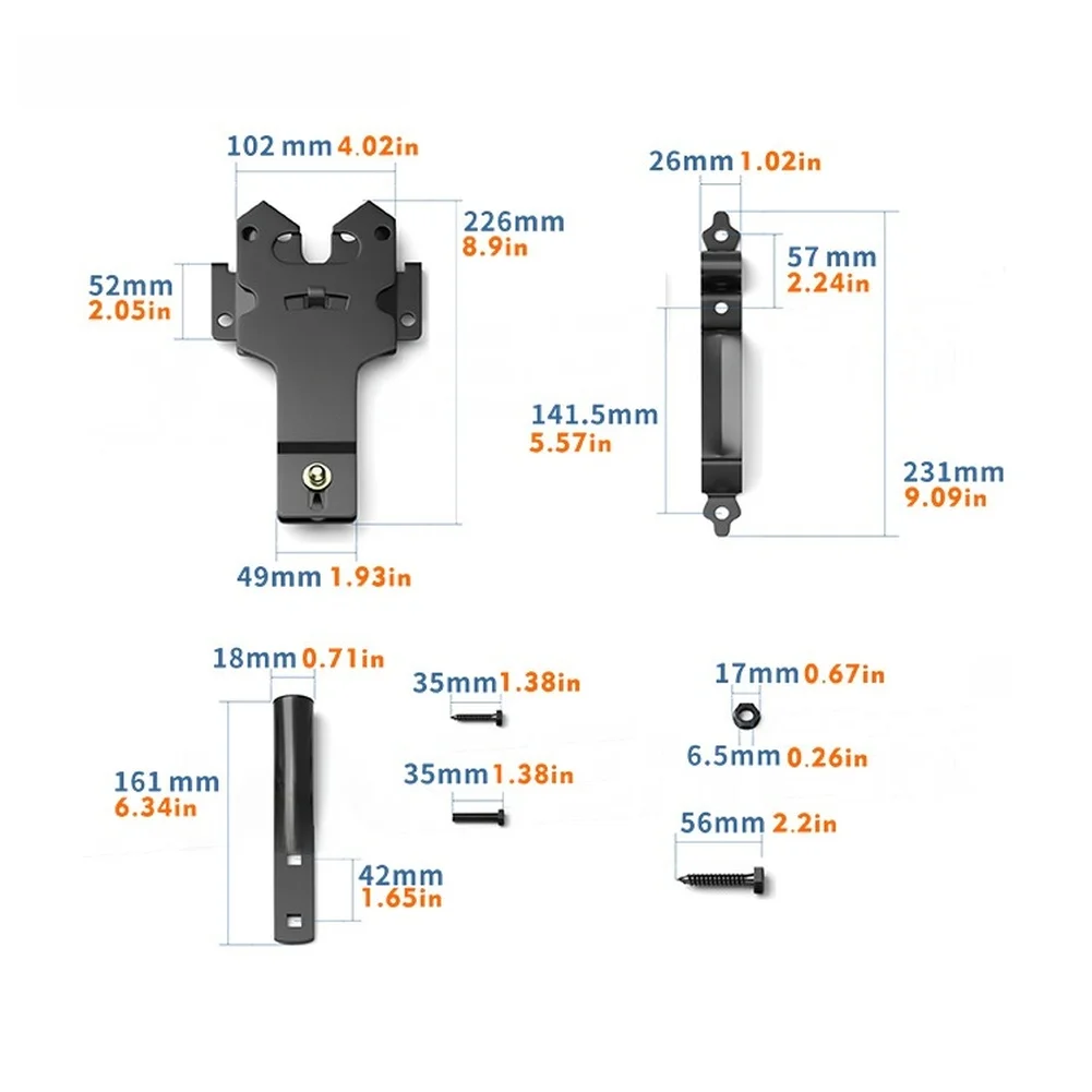Carbon Steel For Garden Gate Latch with Reinforced Design for Fence and Door Security Weather Resistant Spray Coating