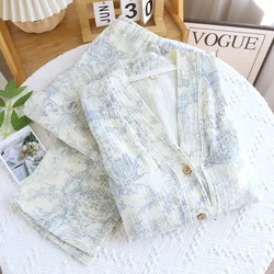 Pure Cotton Maternity Nightwear For Pregnant Women Clothing Pyjamas Autumn New Long Sleeve Feeding Nightie Home Clothes