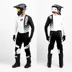 Fh Pulse-Conjunto de equipo para Motocross, Conjunto de Jersey para moto todoterreno, mx, color blanco y negro, 2023