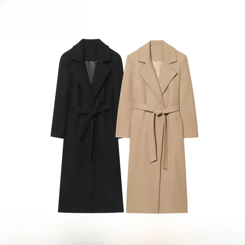 

Faionable Mixed Fiber Coat New Autumn Winter Women's Clothing Street Sle All-Match Outerwear Polyester Fiber 00%