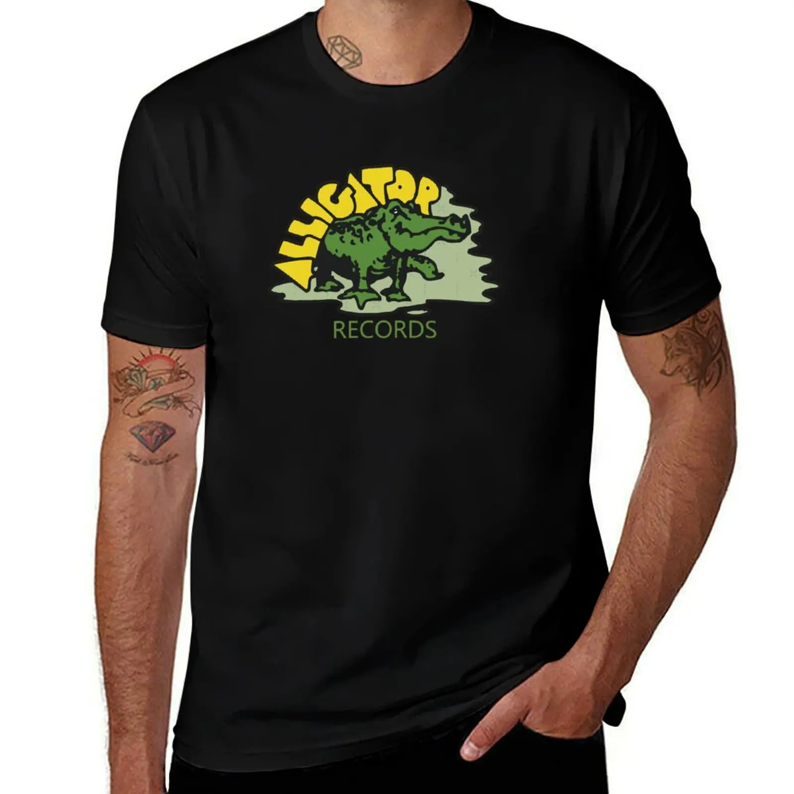 

alligator records T-Shirt blacks anime tshirt plus size tops man clothes mens cotton t shirts