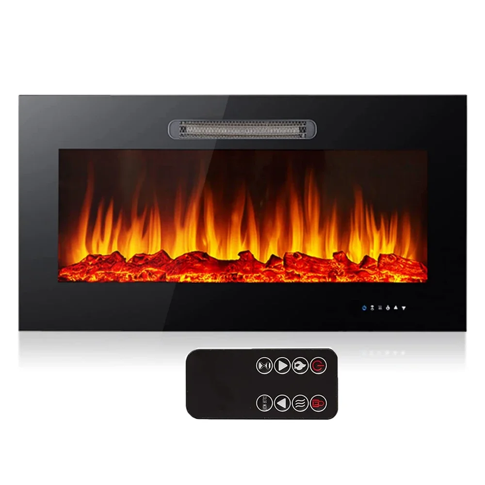 Creativity Sale 3D Flame Brightness Electric Fireplace Inserts Wall Mounted Heaters For Winter Home Room