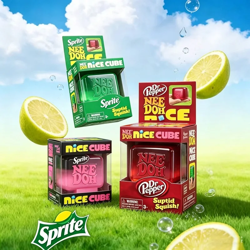 Schylling Needoh Nice Cube Sensorisches Fidget-Spielzeug Stressabbau Quetschbarer Würfel Anti-Angst Konzentrationsspielzeug für Erwachsene ADHS Autismus
