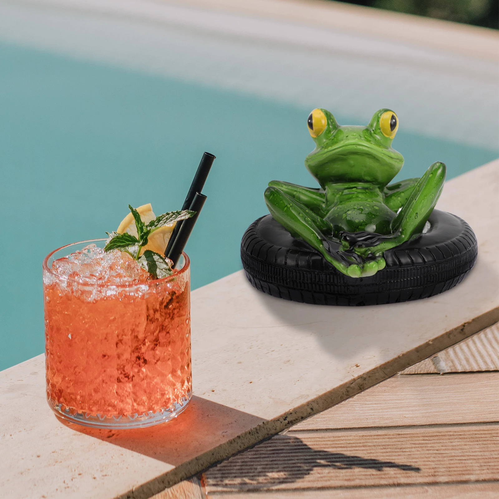 

Floating Resin Frogs Decor Pond Adornment Garden Statue Ornaments Pool Lawn Balcony Yard Water-floatingGarden Supplies