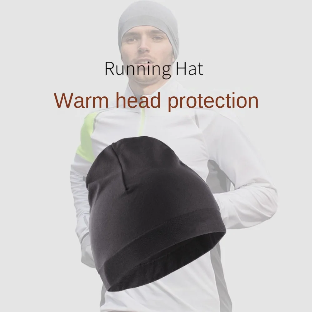 Clássico Skullcaps Inverno Correndo Chapéus Mais Quente À Prova de Vento Esporte Cap Correndo Inverno Cor Sólida Secagem Rápida Esporte Bonnet Unissex