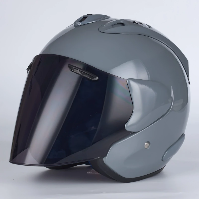 Ram5 Bright Grey Half Helmet Men and Women Motorcycle Off-Road Summer Helmet Downhill Racing Mountain Cross Casco Capacete