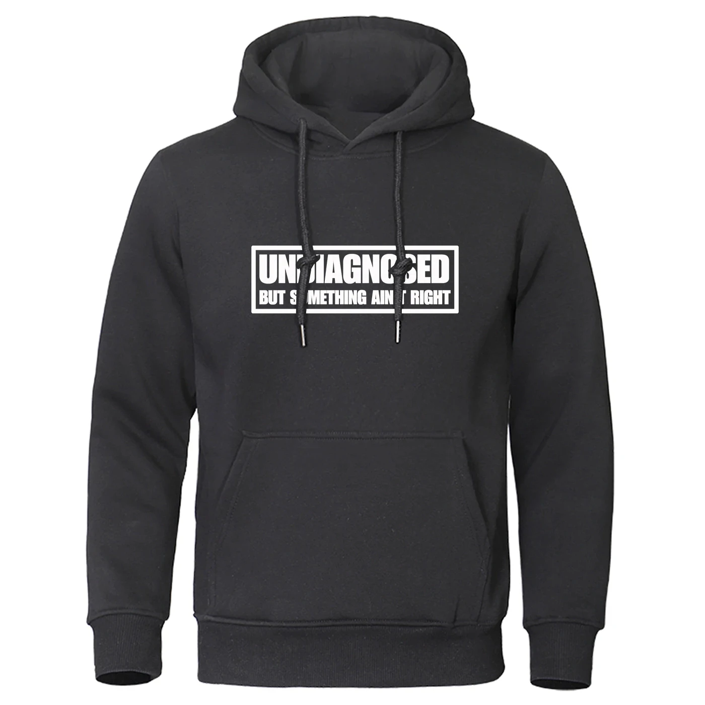 

Новинка 2026: Мужской хлопковый худи с принтом «Недиагностицированный, но что-то не так», однотонный, удобный, в стиле Харадзюку, весна-осень