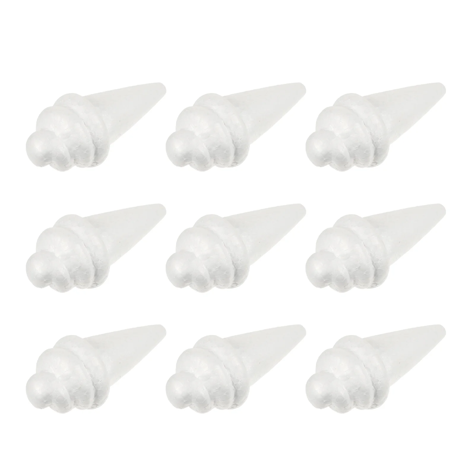 10 Pcs Foam Ice Cream DIY Model Decorate Handmade Models Craft Painting White Projects