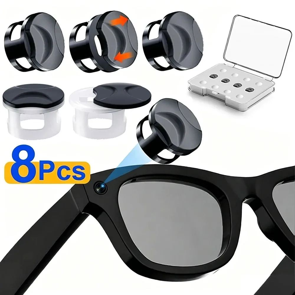 1-4Pairs LED Light Dimming Blocker for Meta Glasses's Camera Lens Protect Covers for Ray-Ban Meta/Oakley Meta HSTN Smart Glasses