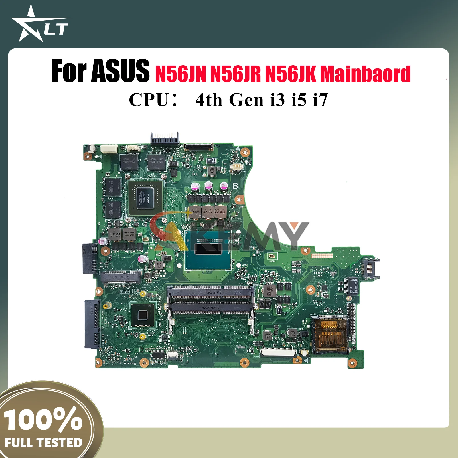 

N56JR Laptop Motherboard For ASUS N56JR N56JK N56J N56JN Notebook Mainboard With i3 i5 i7 CPU 100% tests OK fast shipping stk