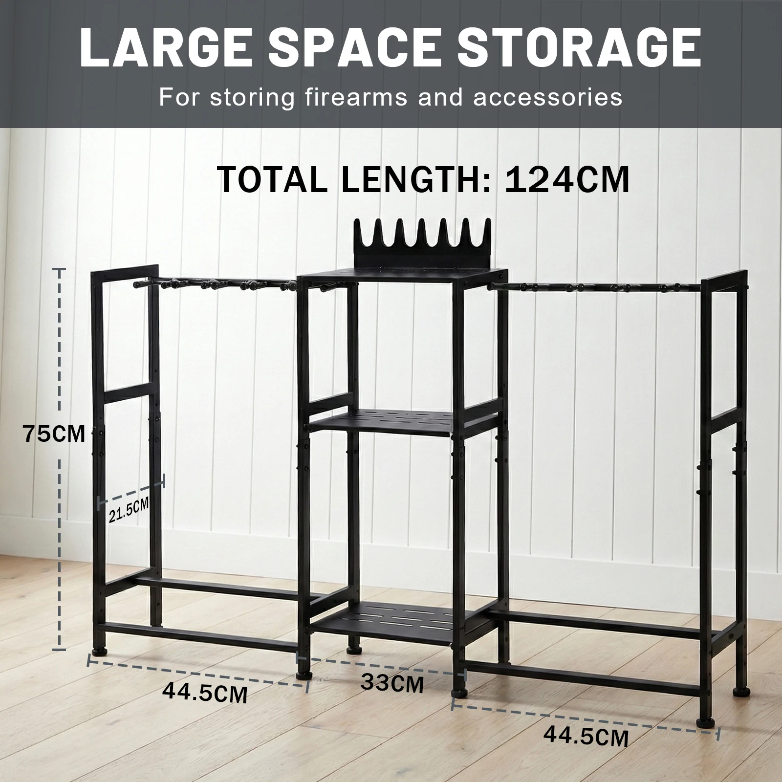 VOTAGOO Multi-Functional Vertical Gun Rack Easy to Install for Multiple Rifles Pistols Storage Display Stand image 3