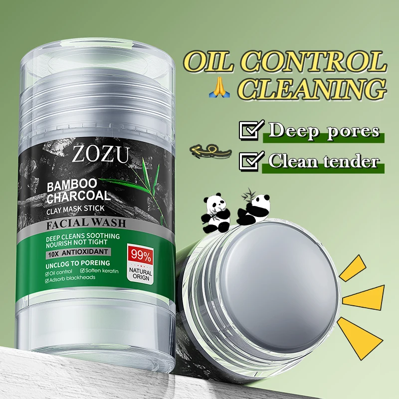 

ZOZU бамбуковая угольная глина, глубоко очищающая черная голова, поры, успокаивающее удаление грязи, очистка 50 г, питательный I5V2