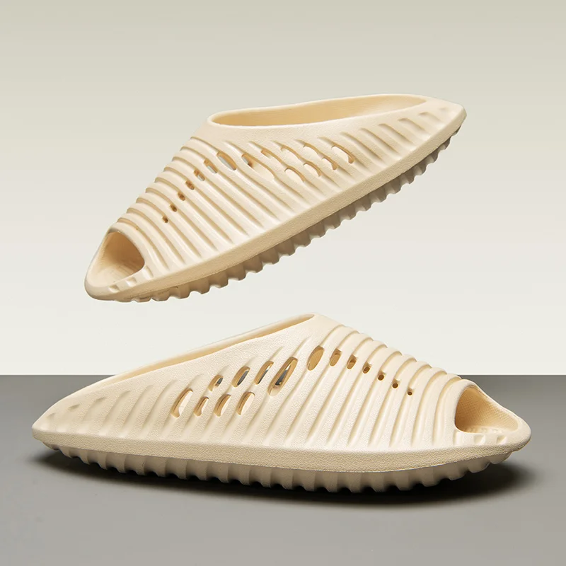 Large size outdoor men's slippers new personalized trend sandals men's beach shoes lightweight indoor and outdoor hole slippers view 5